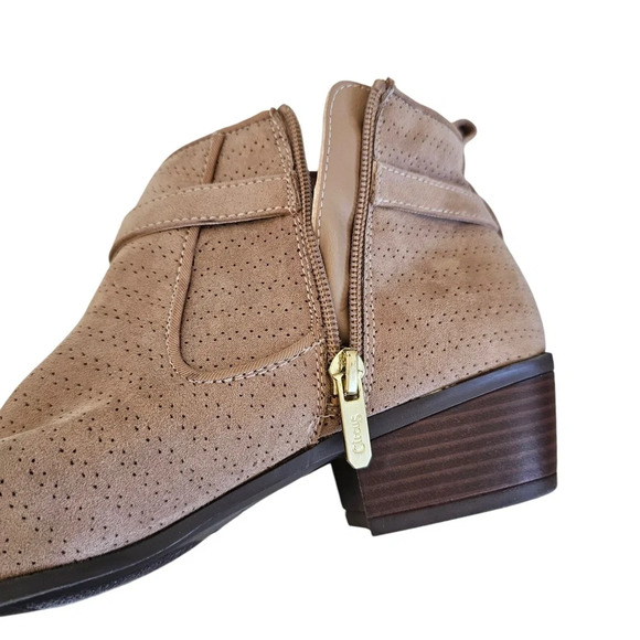 Circus Sam Edelman Phoenix perforated ankle boots tan size 10 - Picture 9 of 13